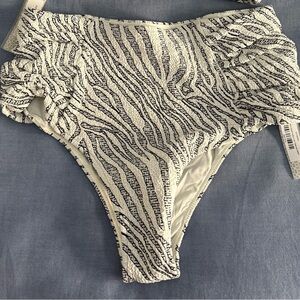 DEVON WINDSOR Black and White Zoe Bikini Bottoms